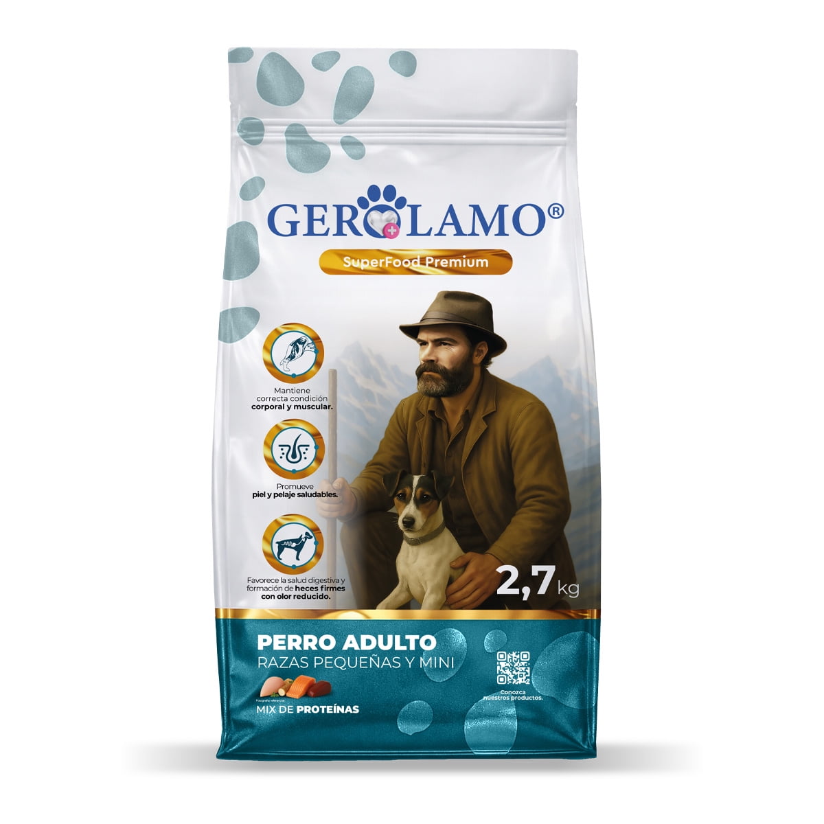 Alimento Seco Perro Adulto Raza Pequeña Gerolamo 2.7kg