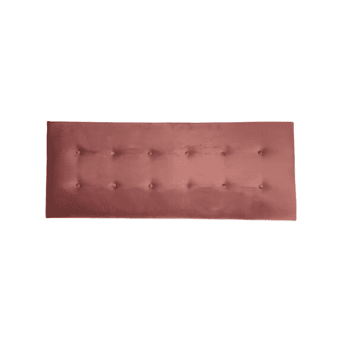 Importclick - Respaldo Elegante King Capitone 180X60 Cm Palo Rosa Felpa Botones