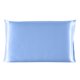 thumbnail image 3 of Funda de almohada de satén de seda sintética de color liso 51 x 66 cm azul, 3 of 5