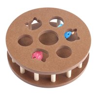 Total Click - Juguete Interactivo Bola Madera Rompecabezas Gatos Mascotas