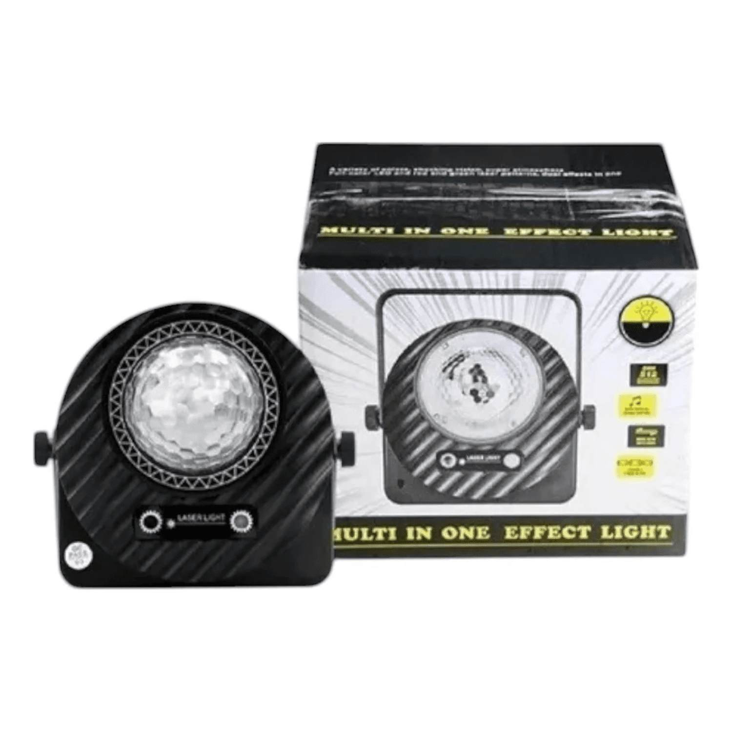 Genérico - Bola Mágica Cristal Puntos Láser Led 2 En 1 Negro