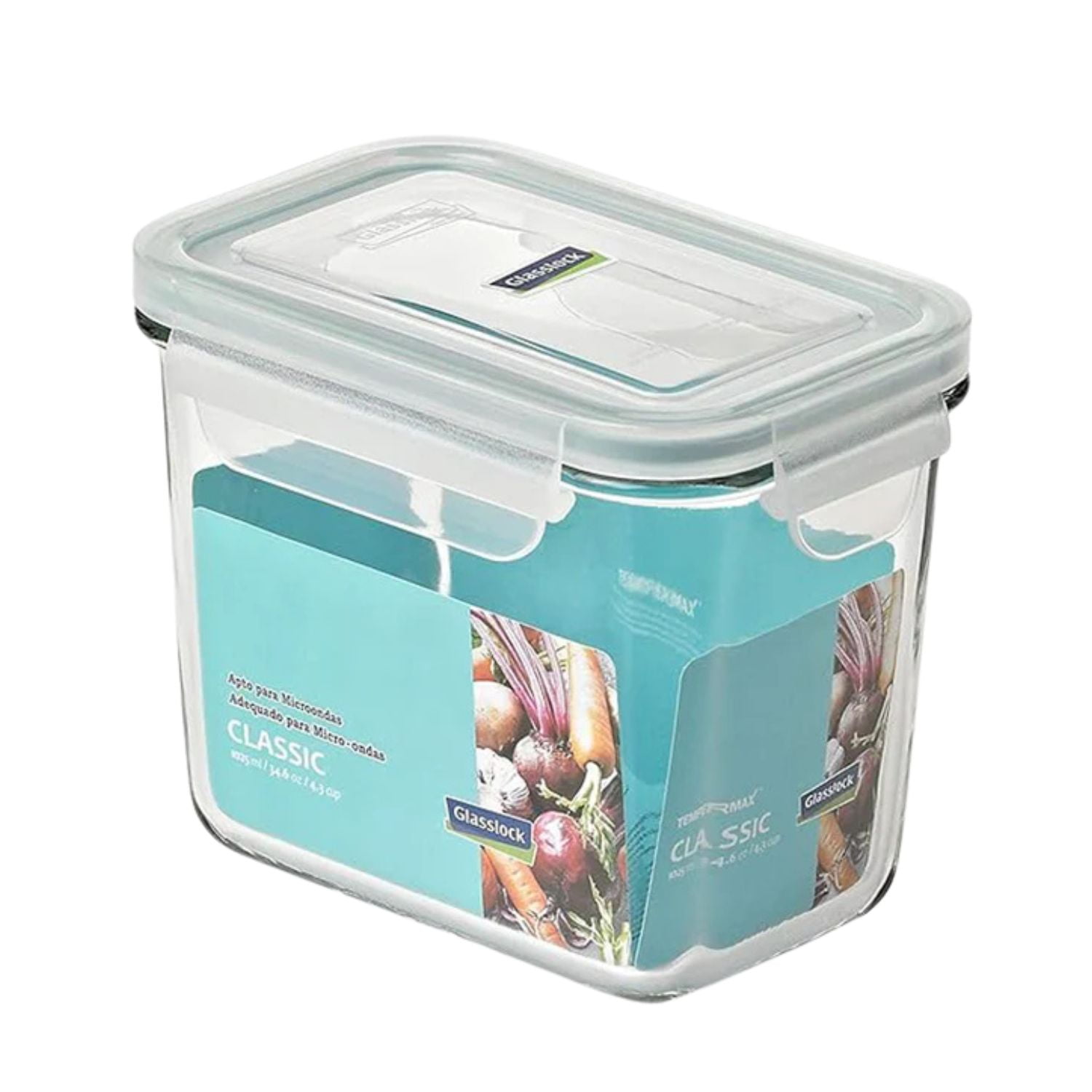 Contenedor De Vidrio Hermetico Alto De 1025ml Glasslock