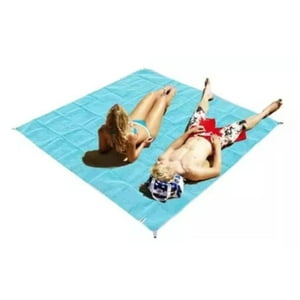 Ekoi - Manta Antiarena Para Playa Picnic Camping Impermeable Azul Talla Única