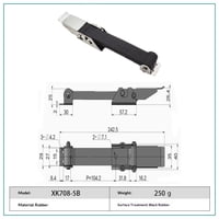Xusx111 - 2 Pcs De Servicio Pesado Premium Sus304 Acero Inoxidable De Goma Flexible Negro Tirar Cierres Hebilla (Estilo 3)