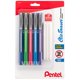 thumbnail image 1 of Borrador Pentel Clic retráctil con empuñadura para bolígrafo, 5 colores y 3 recambios, 1 of 9