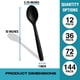 thumbnail image 3 of Cucharas para servir C&S Event Supply Co. Plástico negro x12, 3 of 6