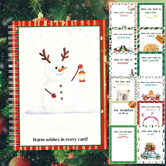 Portatarjetas de Regalo Semyifu DIY de 12 páginas, encuadernado en espiral