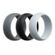thumbnail image 4 of 3 piezas de 8 mm de ancho de goma flexible de silicona anillo de dedo de la boda banda US Size11, 4 of 5