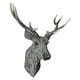 thumbnail image 3 of 3D Deer Head Cornamentas Arte De La Pared Estatua Pegatinas Decoración Del Hogar Gris, 3 of 5