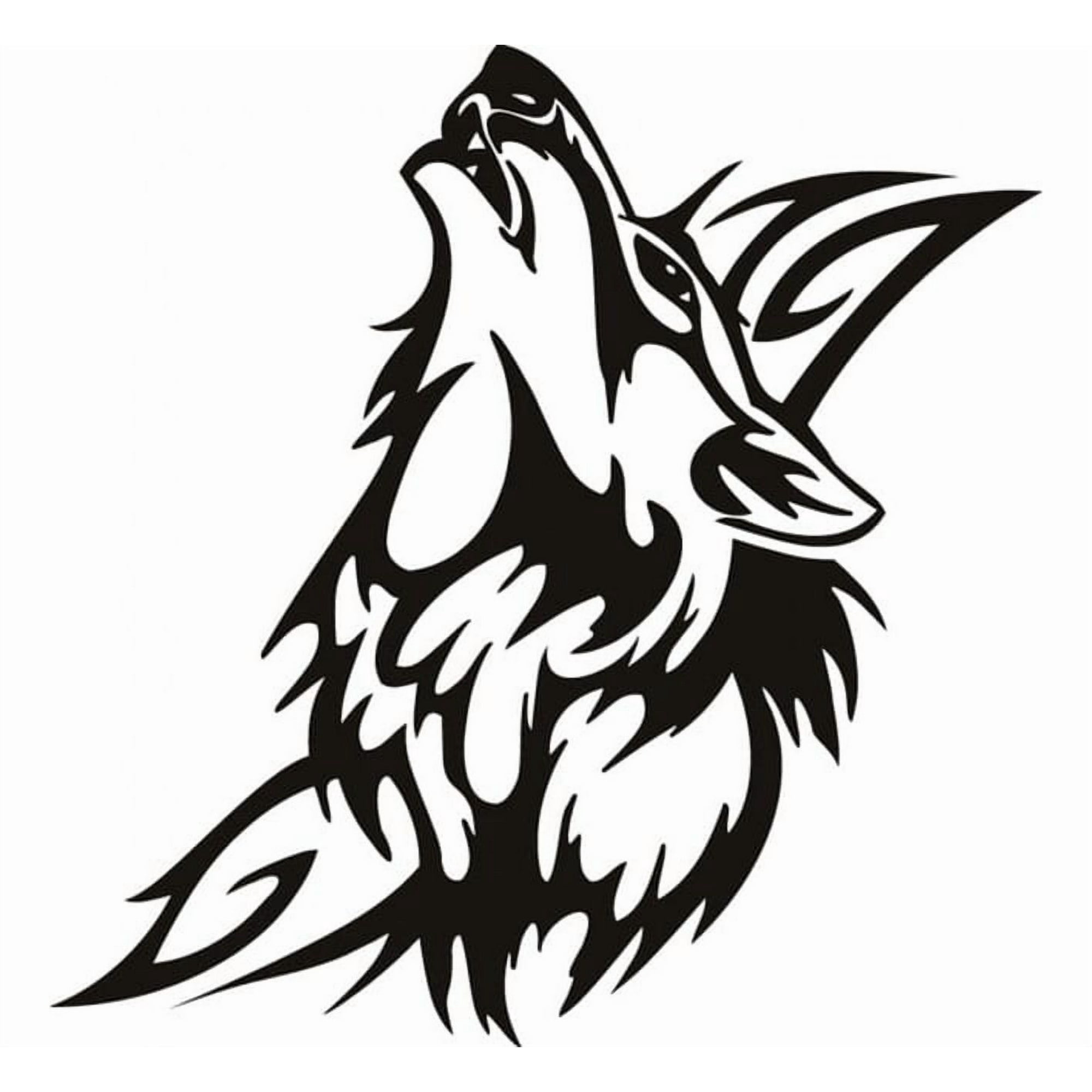 Rienda Libre Graphics - Decomural Howling Wolf Tribal Ws-15608