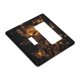 thumbnail image 3 of Placa decorativa para interruptor Oilbiexn negra con rosa dorada y mariposa, 3 of 8