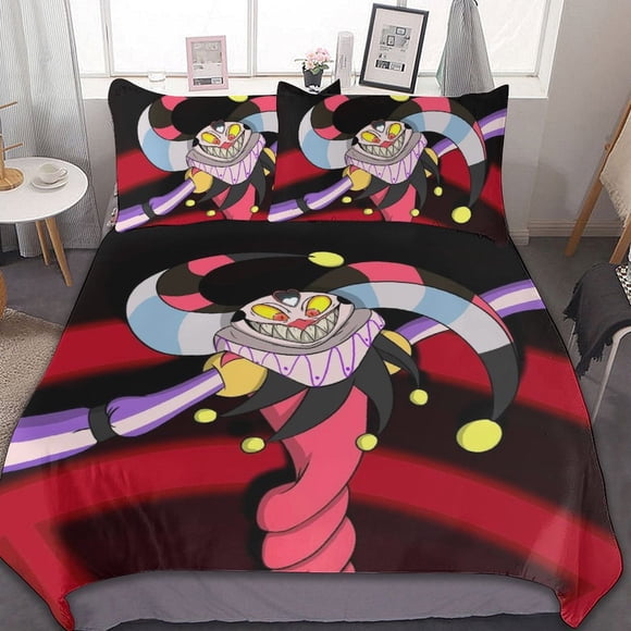 Helluva Boss Cartoon 3 Pieces Bedding Sets Soft Comforter Sets Decor Bedroom Gifts