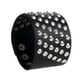 thumbnail image 3 of pulsera de pun ¢ o de cuero unisex metal punk rock correa ancha pu negro, 3 of 3