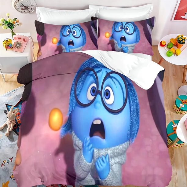 Luxury Anime Inside Out Duvet Cover,Inside Out 2 Bedding Set,Cartooned Quilt Cover room decoration Bed Sheets