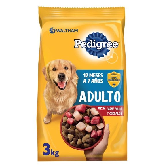 Alimento Seco Perro Adulto Raza Mediana/Grande Carne Bolsa, 3 Kg