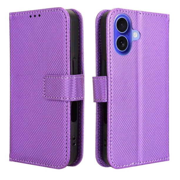 Funda Billetera para Samsung Galaxy S25 Edge con Ranuras y Soporte Morado