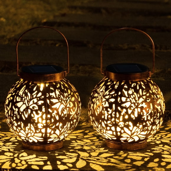 Faroles Solares para Exterior Joiedomi 2 Paquetes Impermeables LED para Jardín