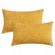 thumbnail image 1 of REGALWOVEN Fundas Decorativas para Almohadas Pack de 2 para Sofá Cama Decoración del Hogar Fundas de Cojín de Pana Suave Amarillo 12" x 20", 1 of 7