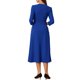 thumbnail image 3 of INSPIRE CHIC Vestido de Trabajo para Mujer Línea A 3/4 Mangas Elegante Vestido Midi Azul Real L, 3 of 6