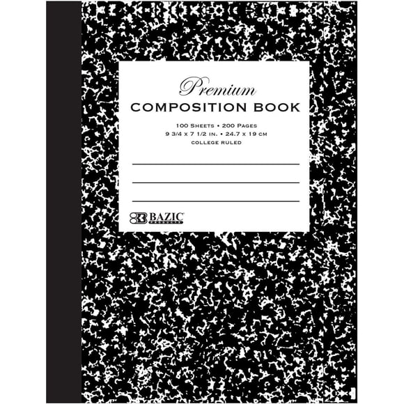 Cuaderno BAZIC Composición 9.75x7.5 in 24.7x19 cm Rayado