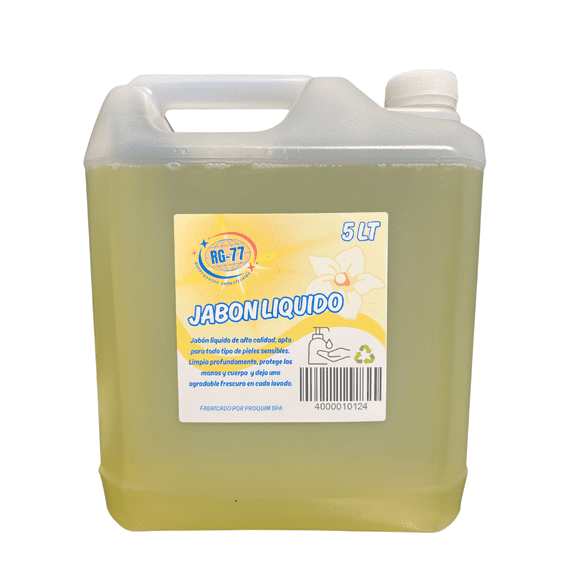 Jabon Liquido Hipoalergenico Vainilla RG-77 5 Litros