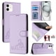 thumbnail image 1 of Funda tipo cartera FOXDOCK para iPhone 11 con soporte, ranuras, RFID, diseño de gato, 1 of 5