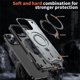 thumbnail image 4 of Para Apple iPhone 13 Pro Max Funda con Soporte de Anillo en O Magnético Invisible, Funda de Teléfono a Prueba de Golpes, Gris, para iPhone 13 Pro Max, 4 of 6