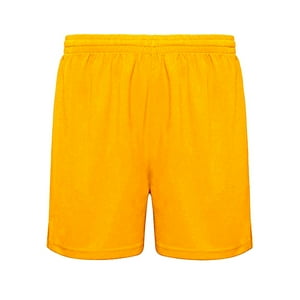 Broskis - Short Deportivo Fútbol Polyester Sin Malla Infantil Talla 10 Amarillo Sunset