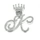 thumbnail image 1 of 1pc Personalized Cursive Initial Pendant Necklace with Cuban Link Chain - Customized Name Monogram Jewelry, 1 of 5