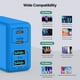 thumbnail image 3 of Cargador de pared USB C sccvee, 40 W, 4 puertos USB C, bloque de carga rápida, doble puerto PD+QC, 3 of 3