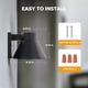 thumbnail image 5 of Luz Led Exterior De Pared Paquete De 2 Impermeable Negra, 5 of 7