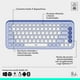 thumbnail image 2 of Kit Teclado Y Mouse Logitech Pop Icon Español Lila, 2 of 7