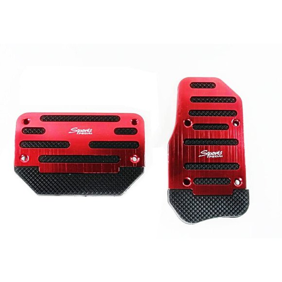 Almohadillas para pedales HnF shop universales de aluminio rojo