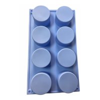 Genérico - Molde De Silicona Jabon Moldes Hielo Molde 8 Cavid Redondo