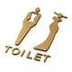 thumbnail image 5 of Letrero de baño fácil de instalar, letrero de baño, señalización, decoración de baño universal, letrero de baño para lugares públicos de restaurantes Masculino Femenino L, 5 of 5