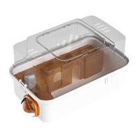 Magideal - Casa De Hámster Jaula Transparente Hábitat De Ventilación Grande Jaula De Animales Pequeños Para Animales Pequeños Planeadores De Azúcar Gerbils Conej Naranja