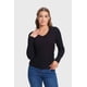 thumbnail image 1 of Polera Mujer Rib Camman Negro, 1 of 4