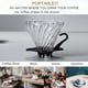 thumbnail image 5 of embudo de vidrio para café, filtro de vidrio con asa, cafetera reutilizable para una sola taza., 5 of 5