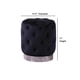 thumbnail image 2 of Puf Jacobson de Terciopelo Negro con Botones – Best Master Furniture, 2 of 3
