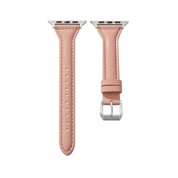 Correa Cuero Premium Para Apple Watch 41mm Rosa Palo