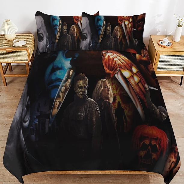 Halloween Horror Myer-s My-ers Halloween Horror Myer-s My-ers Bedding Set Sheet Set for Kids Adults,All Season Lightweight