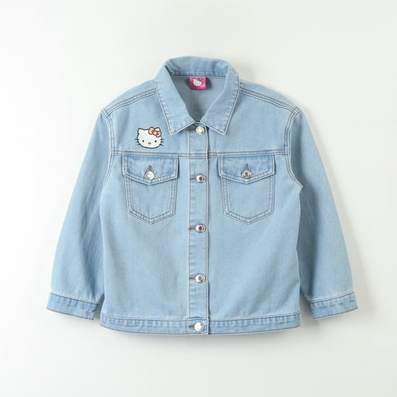 Chaqueta Denim Niña Logo Espalda Azul Hello Kitty