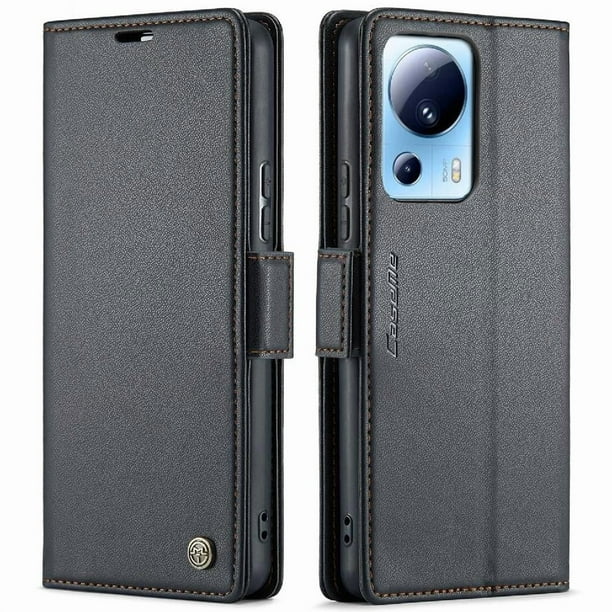 CaseMe tipo cartera Xiaomi 13 Lite con cierre magnético, RFID, tarjetero, soporte, carga inalámbrica