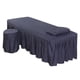 thumbnail image 5 of SPA Mesa De Masaje Juego De Ropa De Cama Falda De Cama Funda De Almohada Funda De Taburete Azul Oscuro-S, 5 of 5