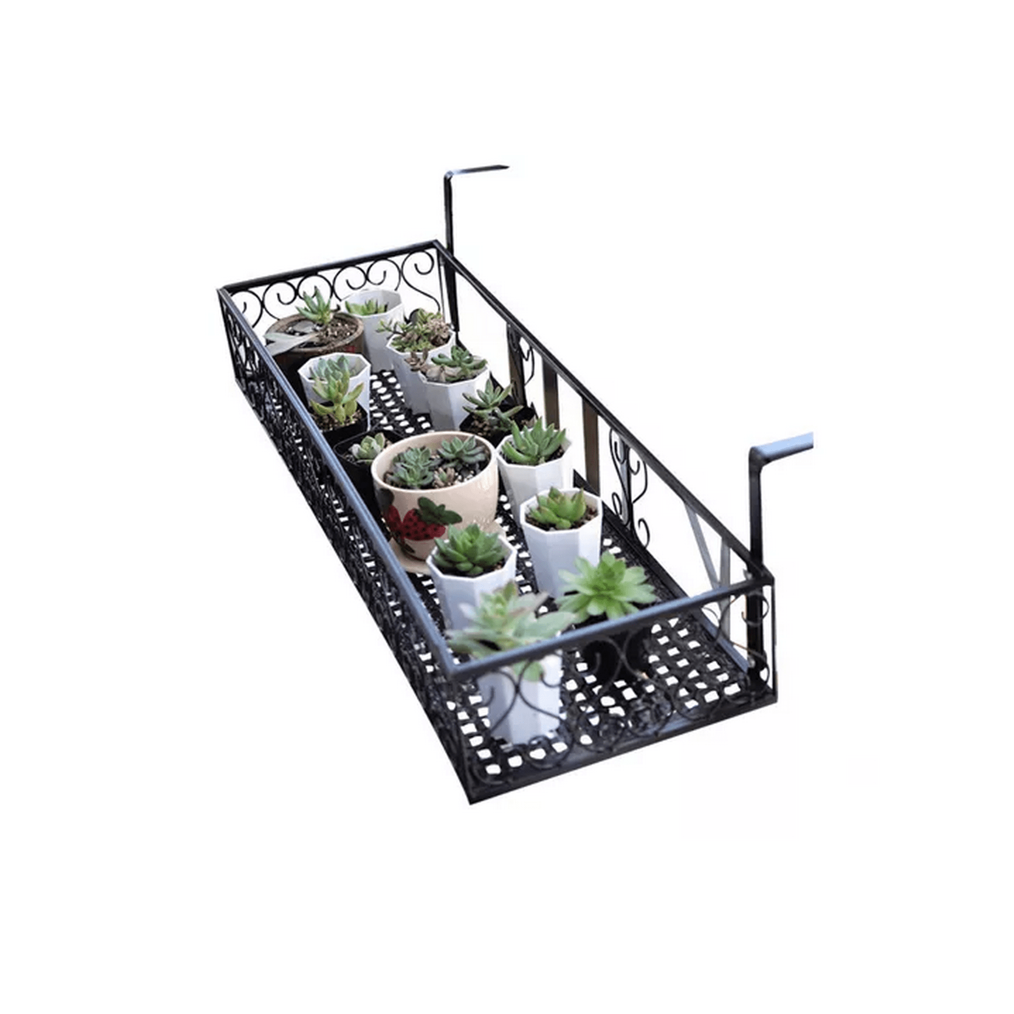 Genérico - Jardinera Exterior Barandilla Para Balcón 50x20x12cm