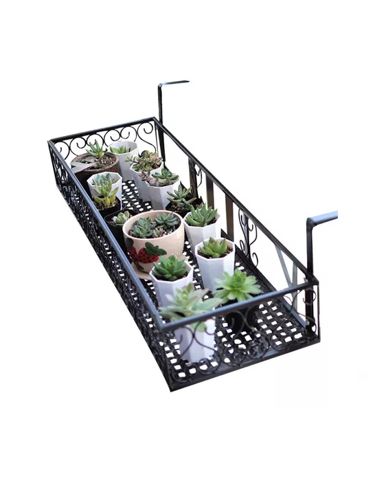 Genérico - Jardinera Exterior Barandilla Para Balcón 50X20X12Cm