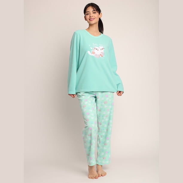 Pijama micropolar bordado gatos 261549 - M