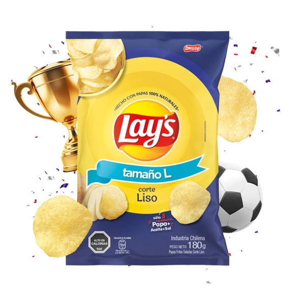 Papas Fritas lay's corte liso, 180 g