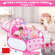 thumbnail image 3 of Carpa De Juegos Infantil Belug 3 En 1 Castillo Piscina Tunel Niñas Rosa, 3 of 5