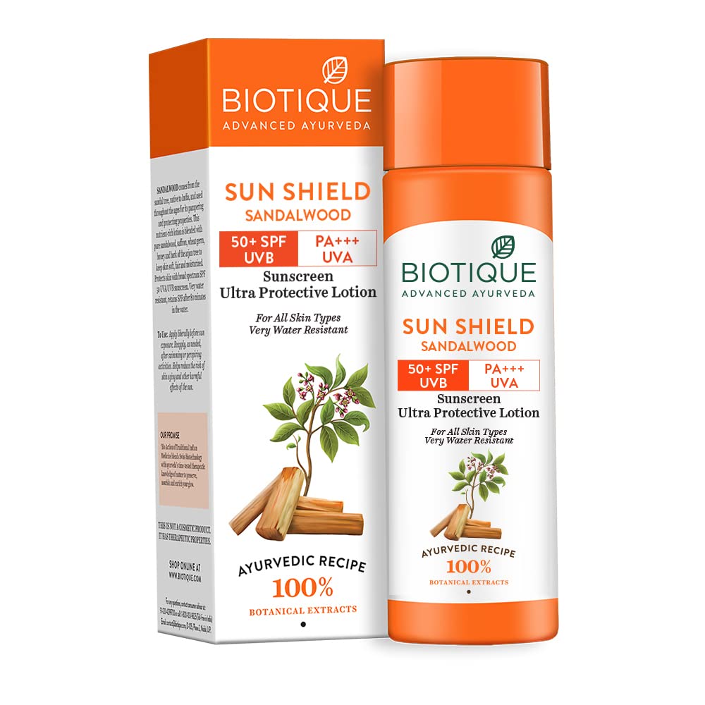 Protector Solar Biotique Sandalwood 50+ Spf Uva/Uvb 120 Ml
